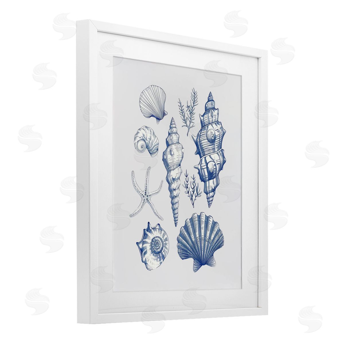 1x Soft Nautical Collection Canvas Wall Art Print