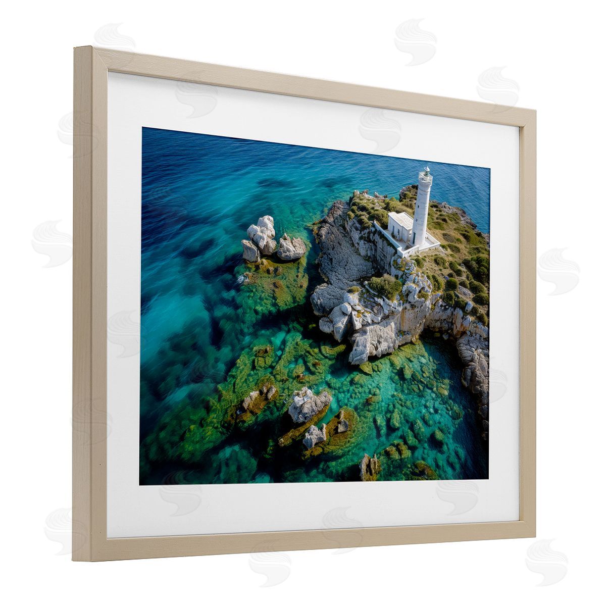 Don Schwartz Lighthouse with Seaside Rocks Canvas Wall Art Print