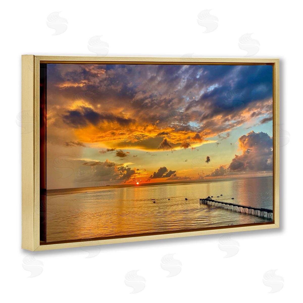 David Stahl Sunset and Ocean Clouds Canvas Wall Art Print