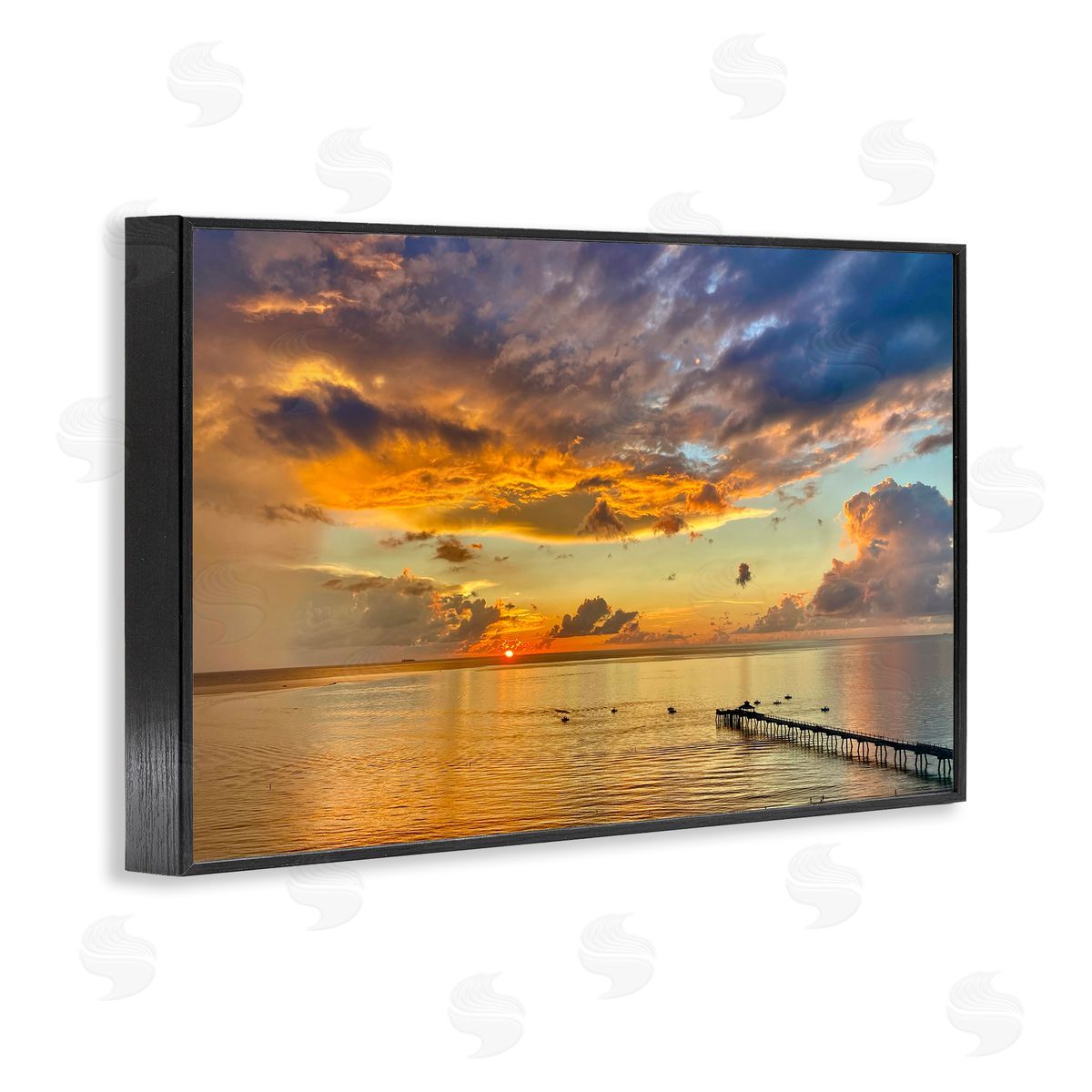 David Stahl Sunset and Ocean Clouds Canvas Wall Art Print