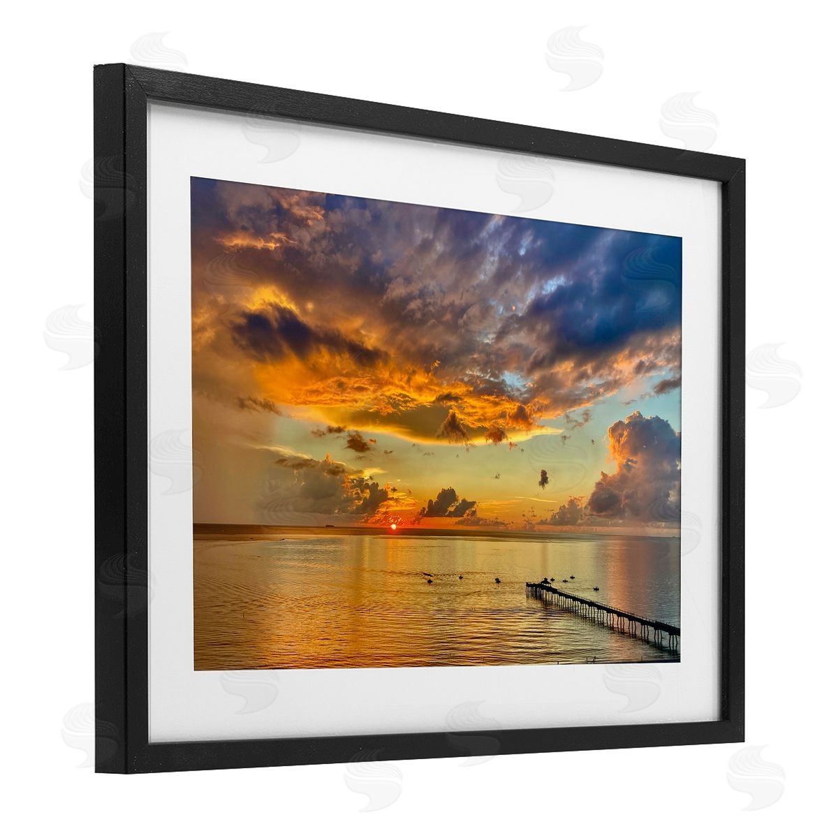 David Stahl Sunset and Ocean Clouds Canvas Wall Art Print