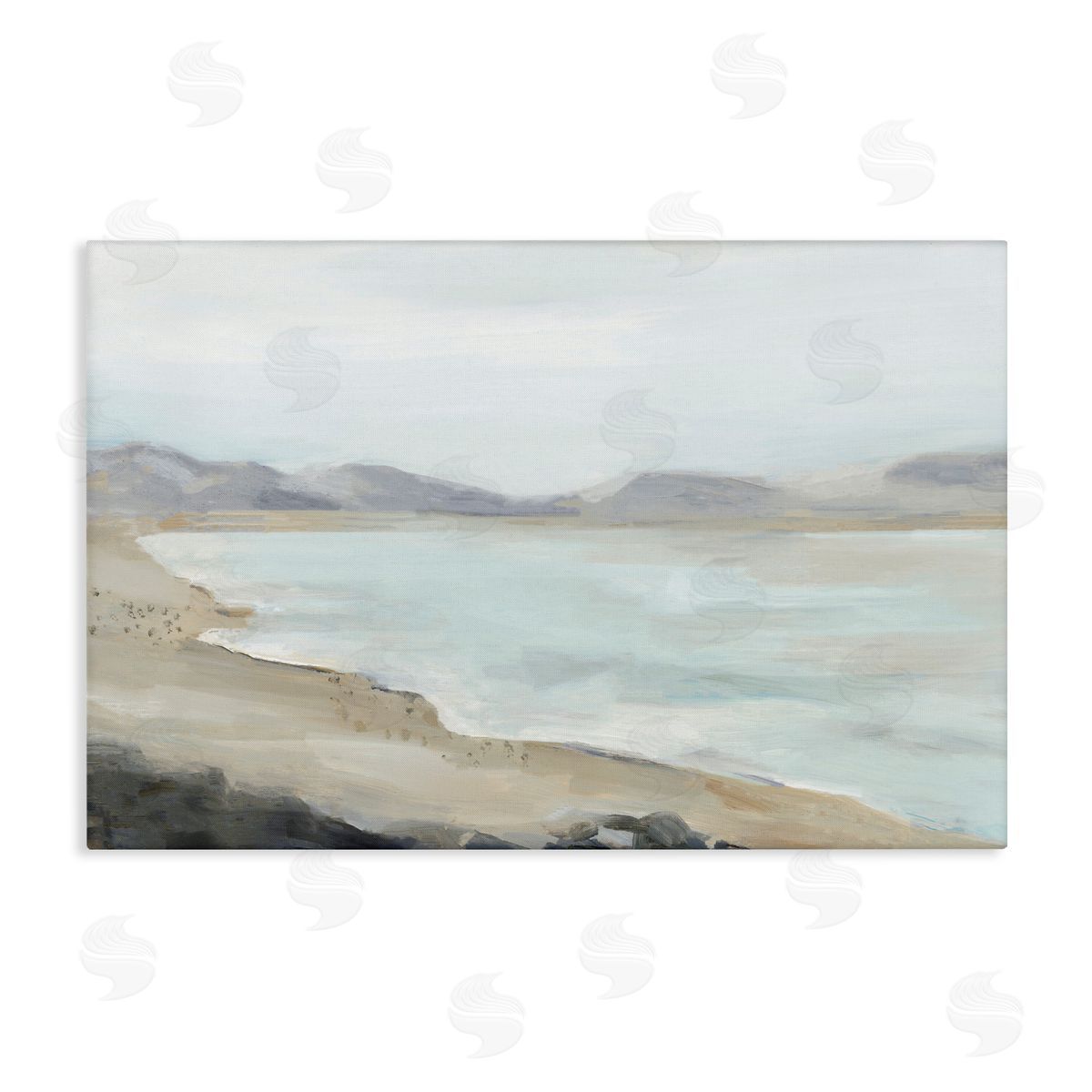 Hannah Dawson Dreamy Coastline Abstraction Canvas Wall Art Print