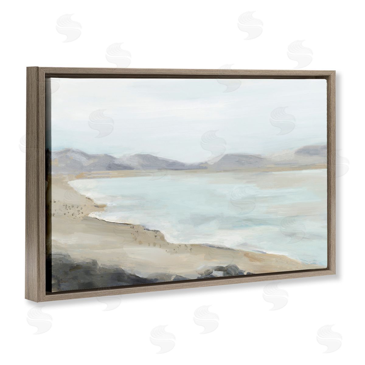 Hannah Dawson Dreamy Coastline Abstraction Canvas Wall Art Print
