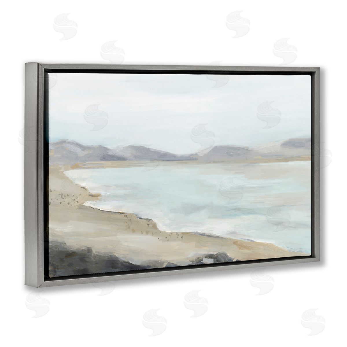 Hannah Dawson Dreamy Coastline Abstraction Canvas Wall Art Print