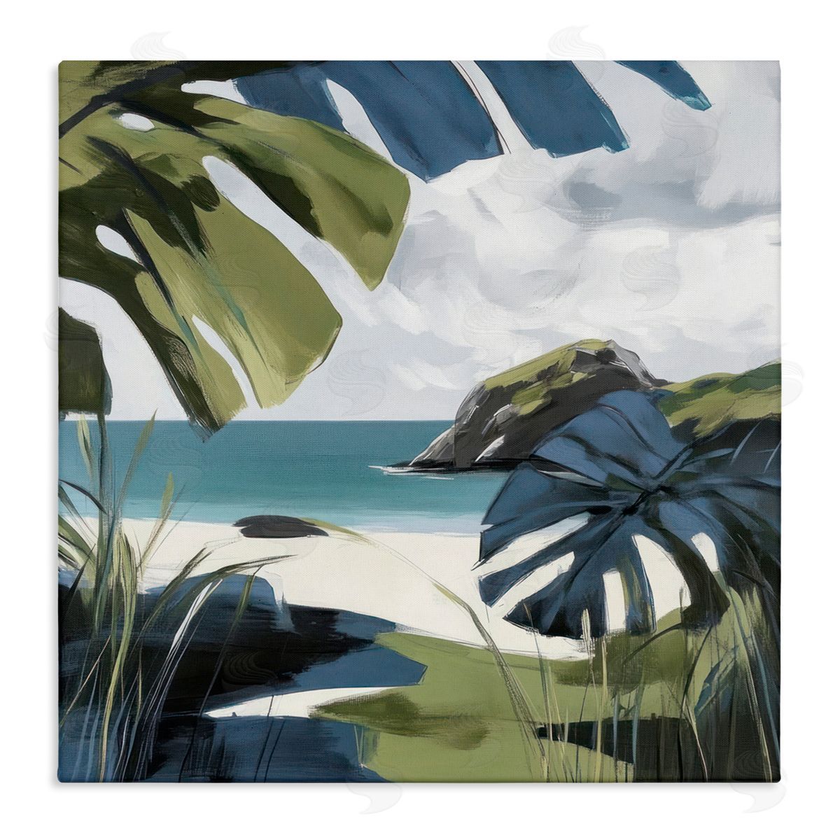 Elara Yasna Tropical Island Vibes Canvas Wall Art Print
