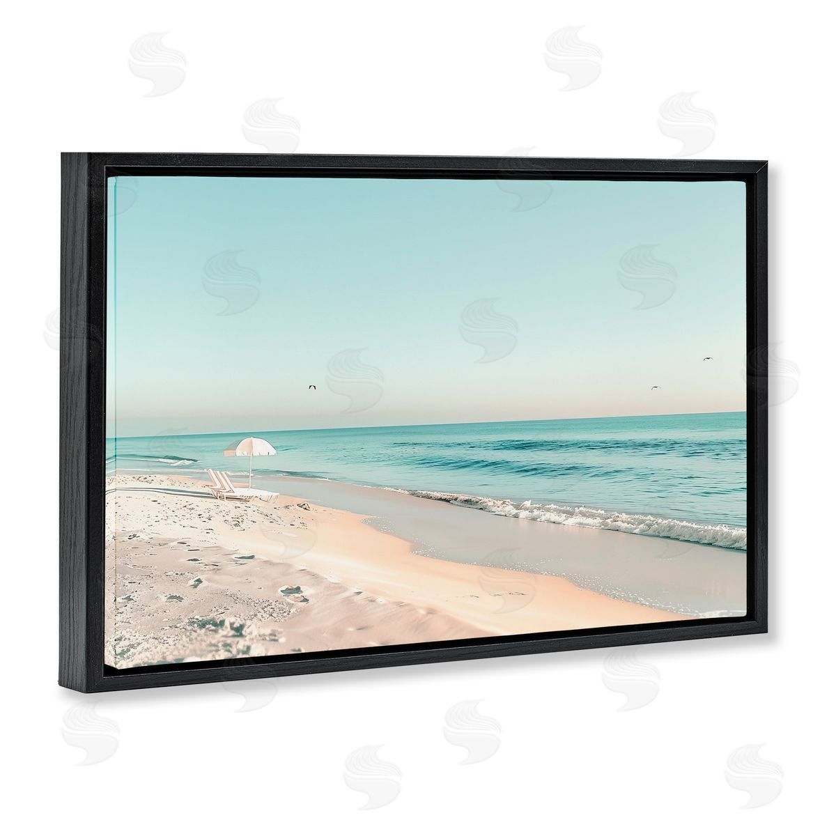 Lazar Studio Sunlit Shoreline Horizon Canvas Wall Art Print