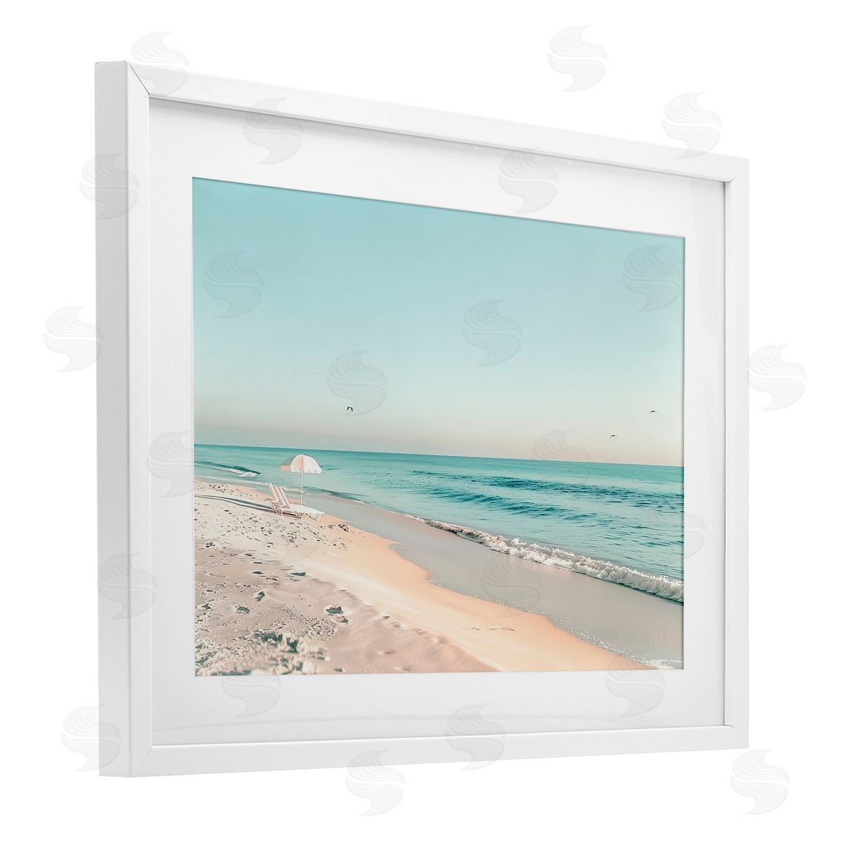 Lazar Studio Sunlit Shoreline Horizon Canvas Wall Art Print