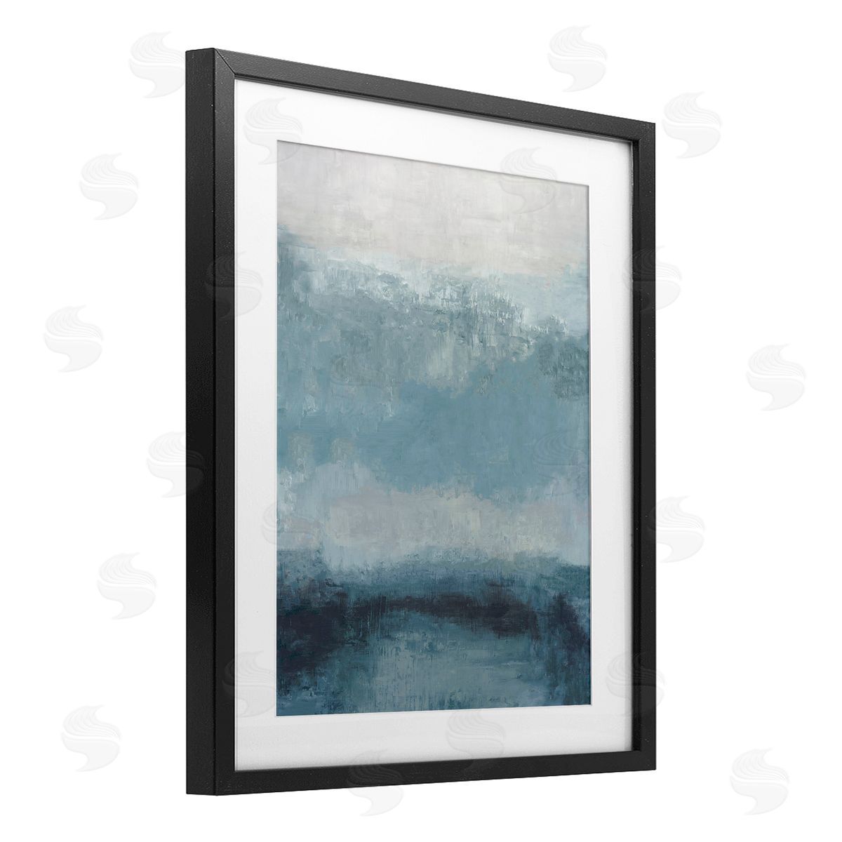 Hannah Dawson Misty Blue Layers Canvas Wall Art Print