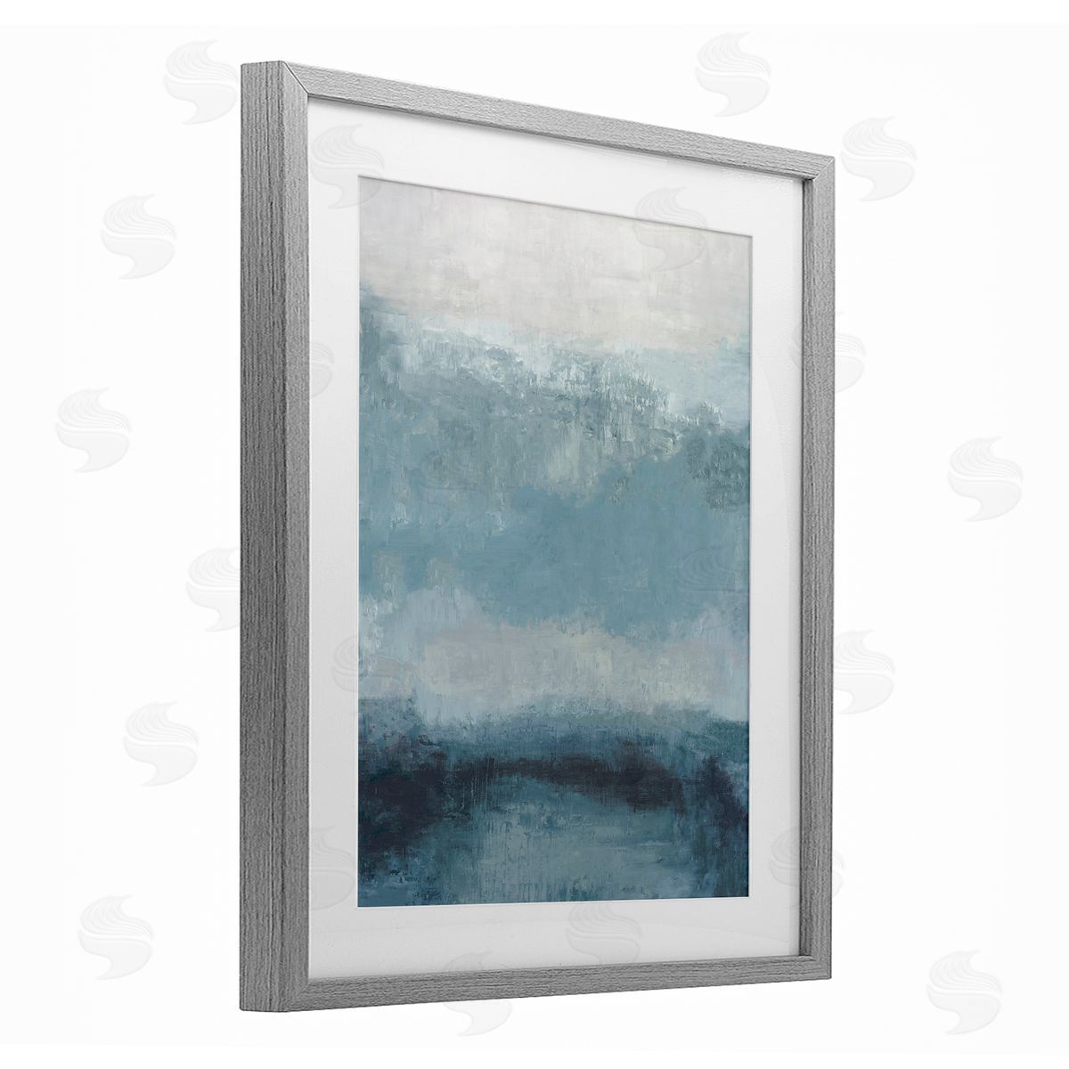 Hannah Dawson Misty Blue Layers Canvas Wall Art Print
