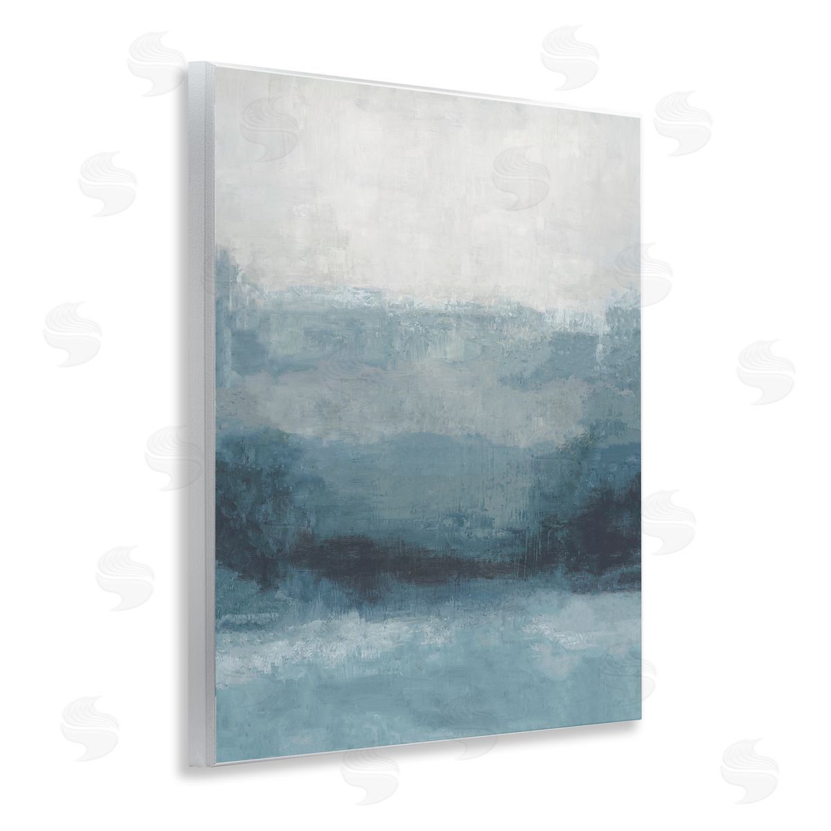 Hannah Dawson Misty Blue Gradient Canvas Wall Art Print