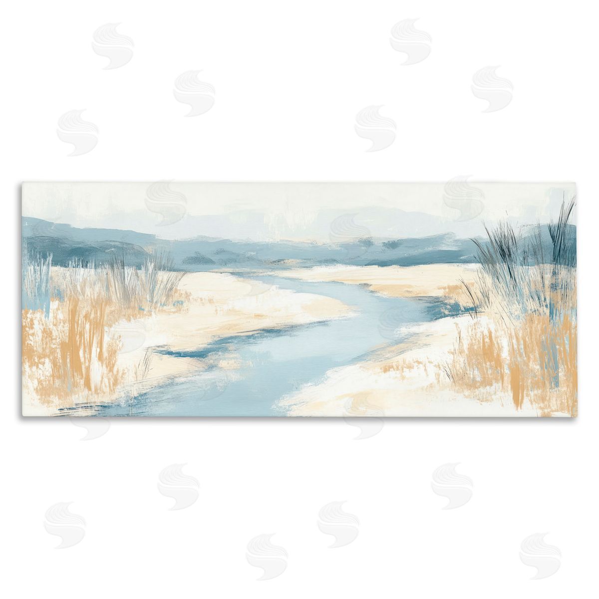 Irena Orlov Minimalist River Horizon Canvas Wall Art Print