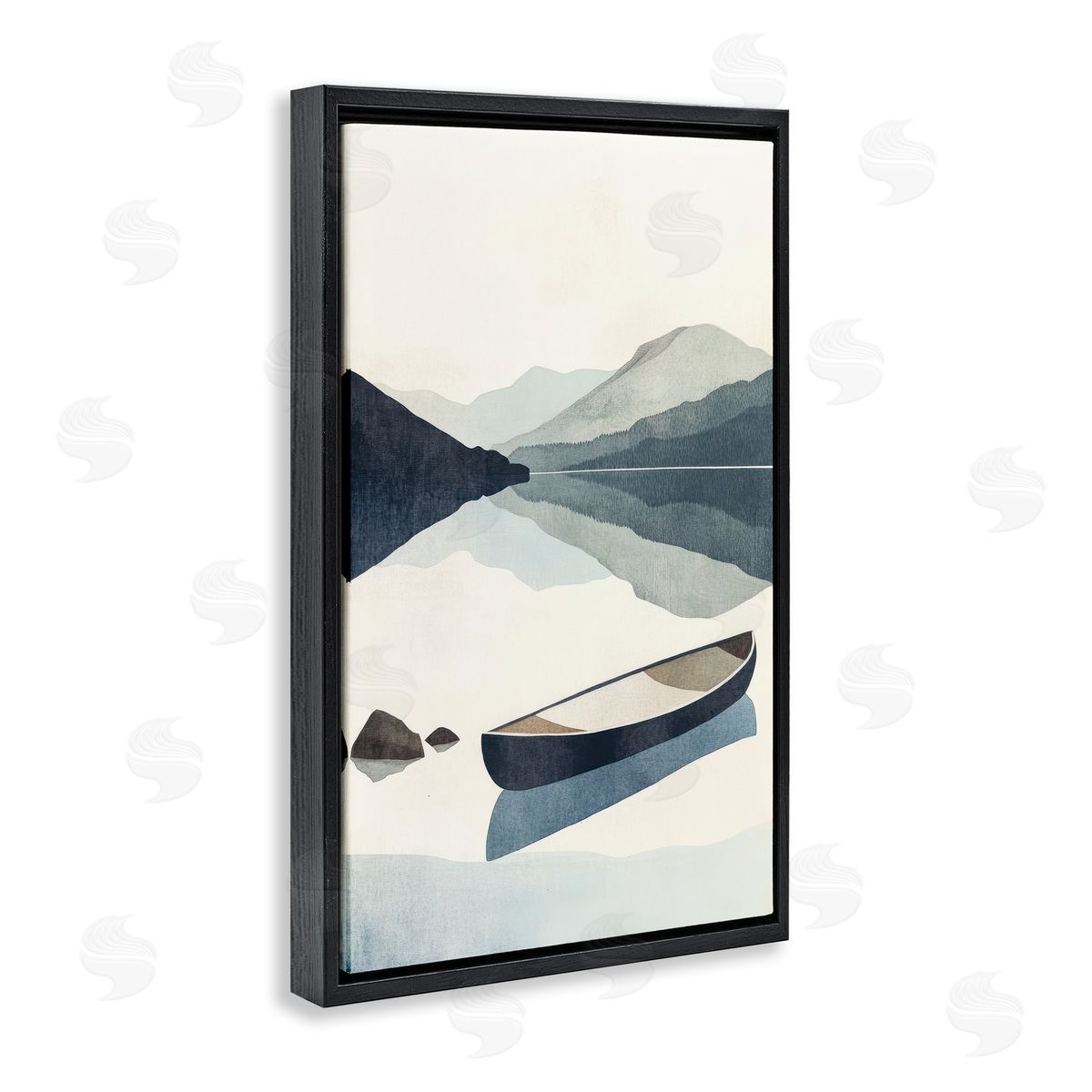 Mona Grace Silent Shore Canoe Canvas Wall Art Print