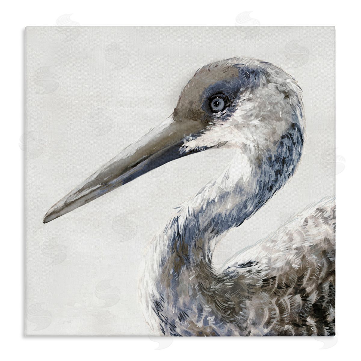 Jacob Q Sand Crane Portrait Canvas Wall Art Print