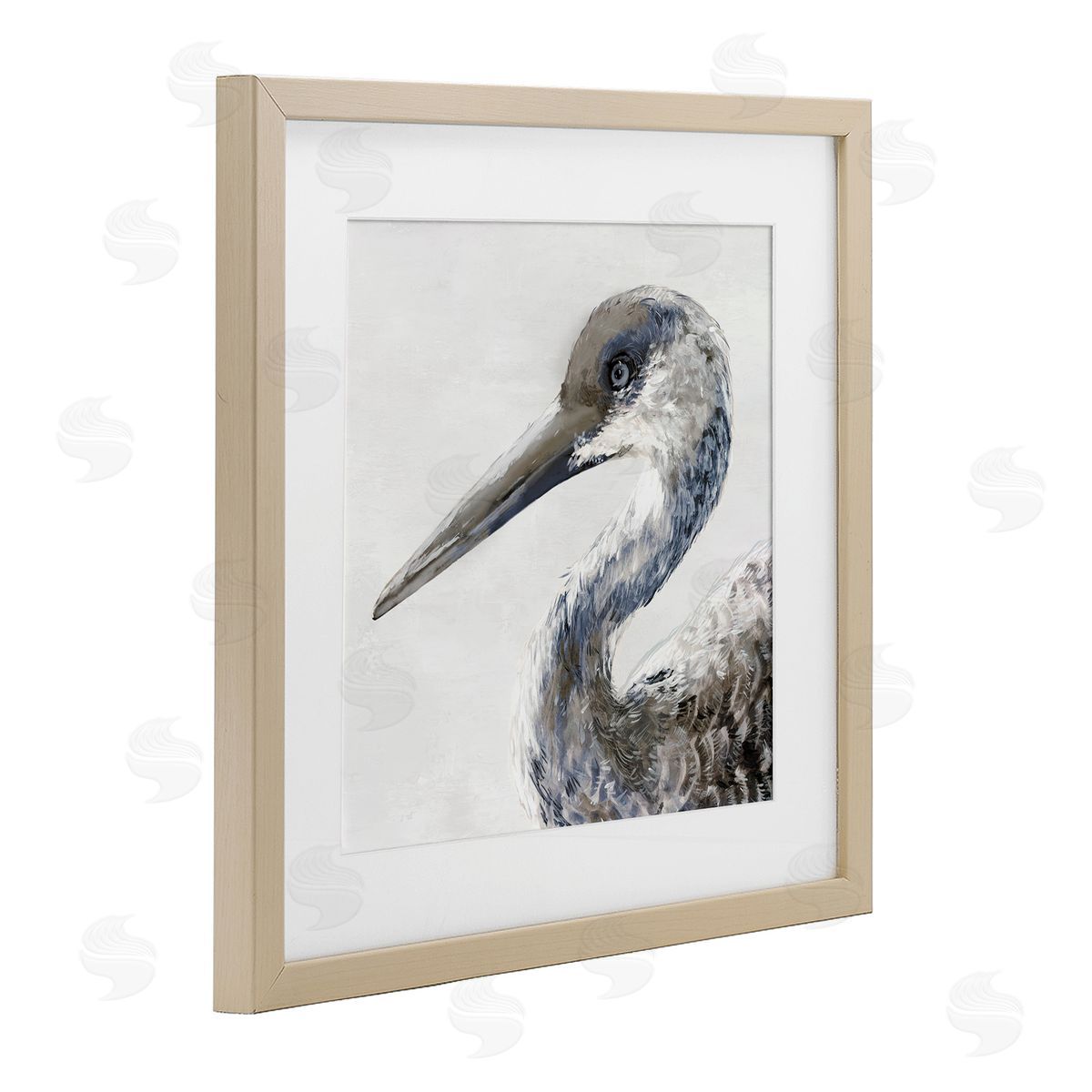 Jacob Q Sand Crane Portrait Canvas Wall Art Print