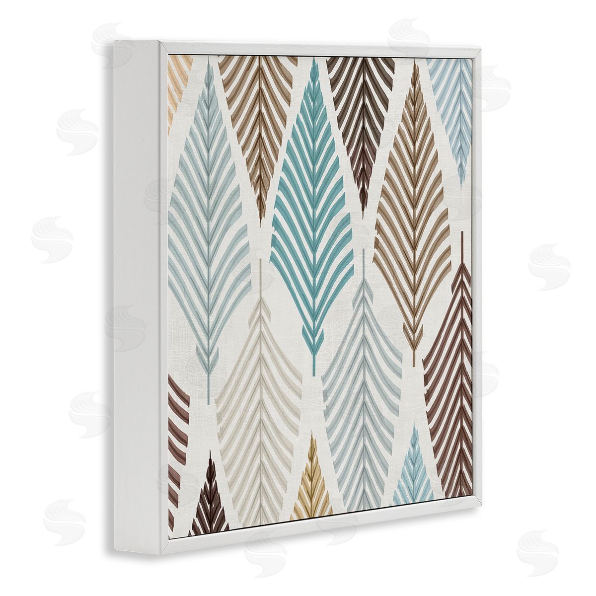 Eli Jones Leaf And Stem Pattern Canvas Wall Art Print