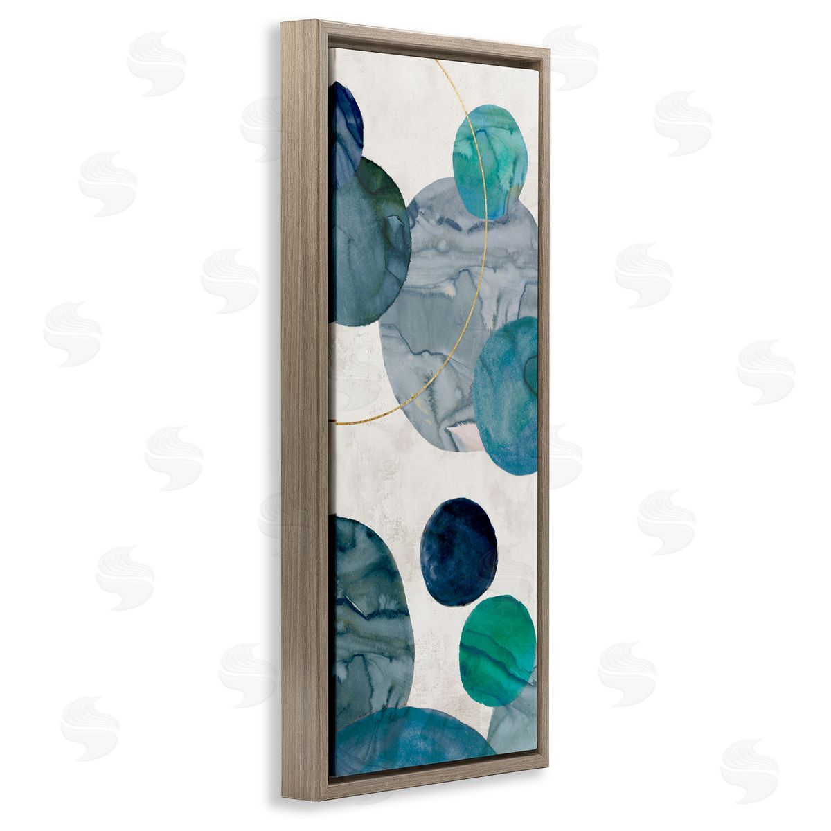 Jacob Q Pale Cool Tones Circles Canvas Wall Art Print