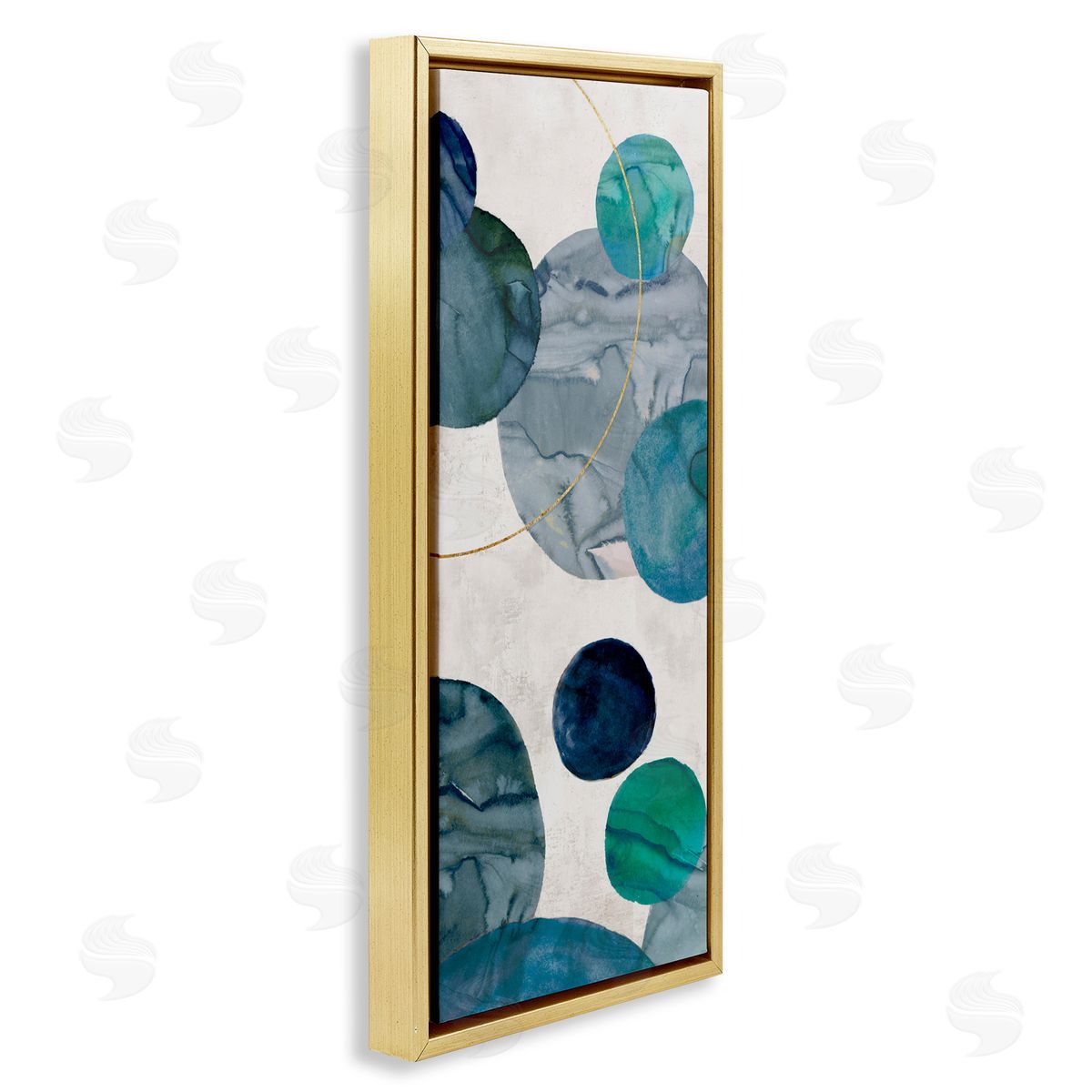 Jacob Q Pale Cool Tones Circles Canvas Wall Art Print