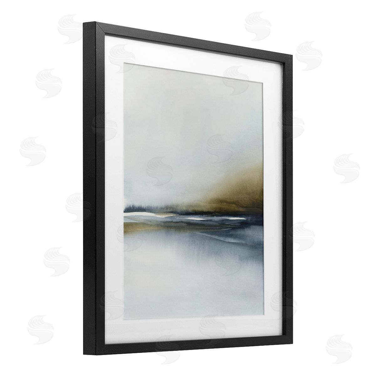 1x Foggy Seaside Serenity Canvas Wall Art Print