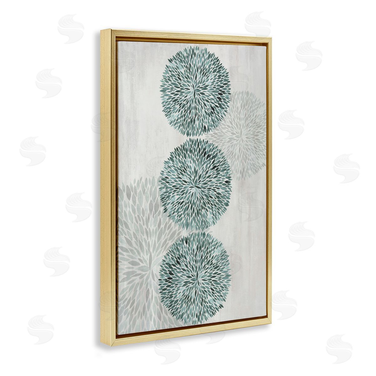 Hannah Dawson Round Leafy Whirl Canvas Wall Art Print