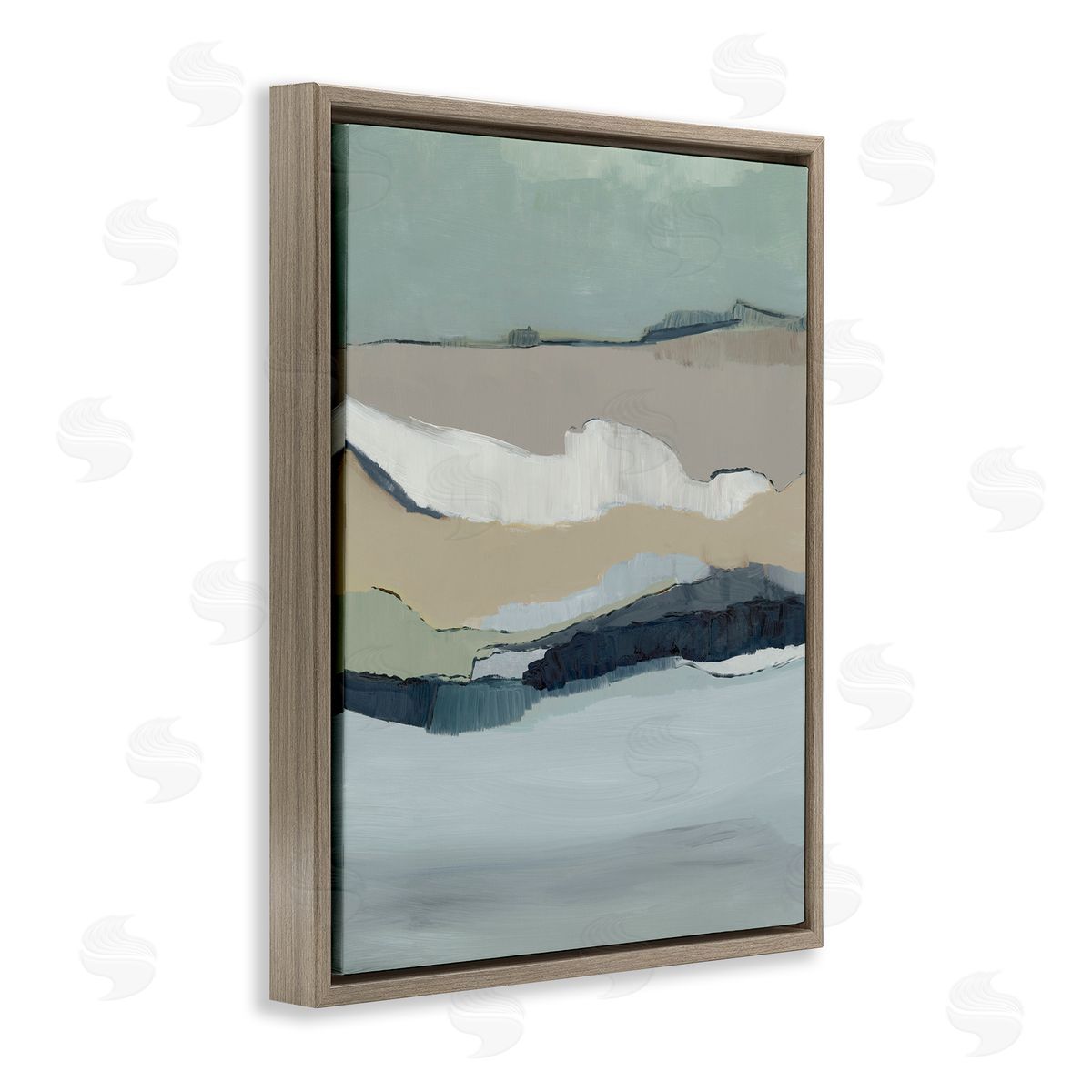 Jacob Q Tidal Terrain Abstraction Canvas Wall Art Print