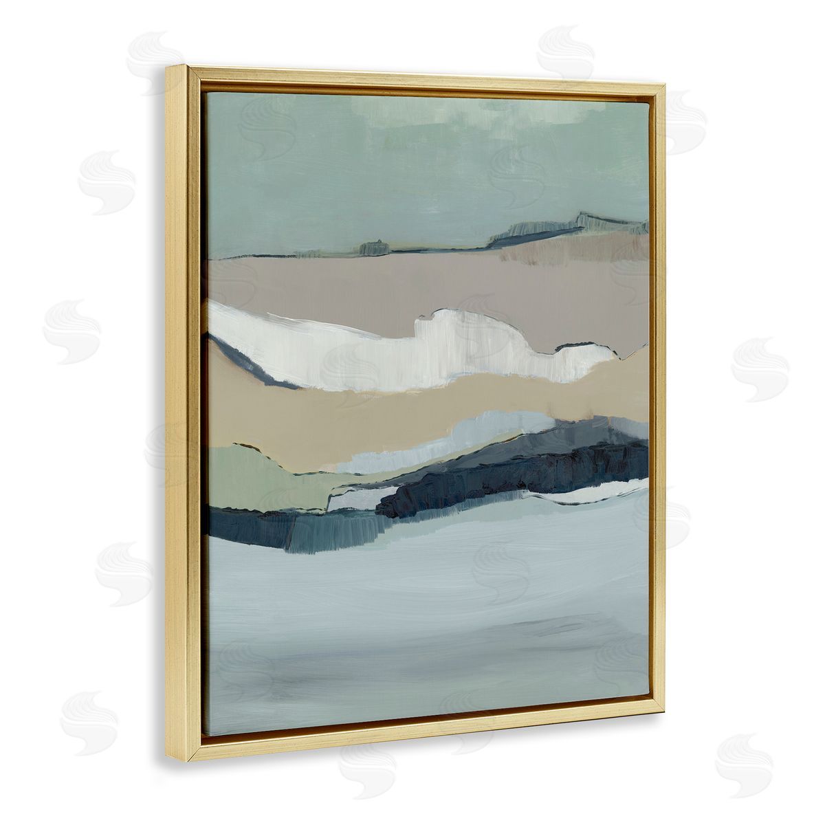 Jacob Q Tidal Terrain Abstraction Canvas Wall Art Print