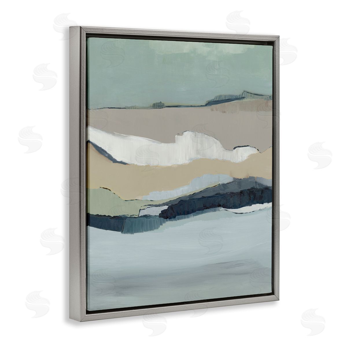 Jacob Q Tidal Terrain Abstraction Canvas Wall Art Print
