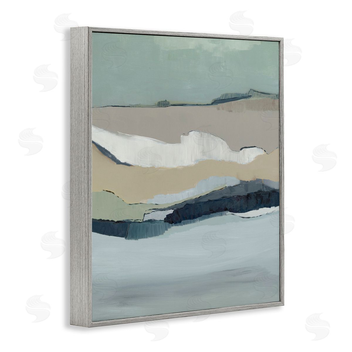 Jacob Q Tidal Terrain Abstraction Canvas Wall Art Print