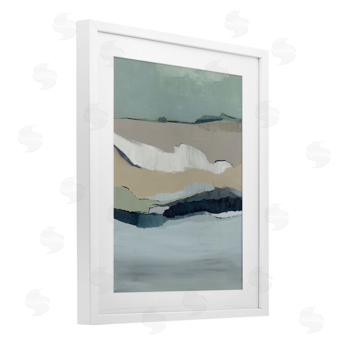 Jacob Q Tidal Terrain Abstraction Canvas Wall Art Print