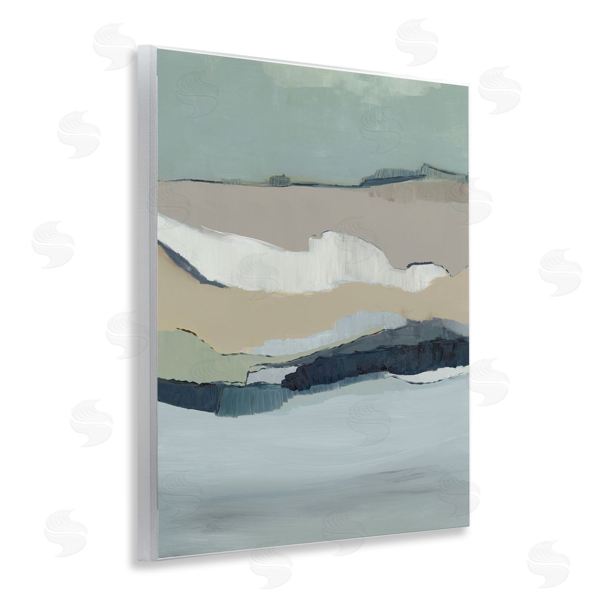 Jacob Q Tidal Terrain Abstraction Canvas Wall Art Print