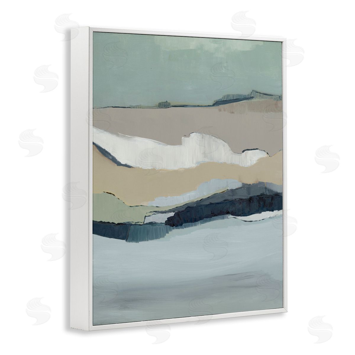 Jacob Q Tidal Terrain Abstraction Canvas Wall Art Print