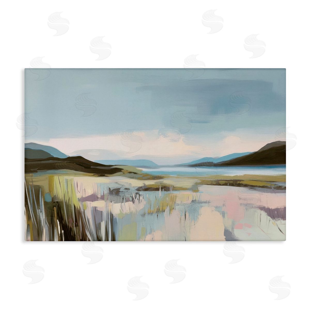 Elara Yasna Verdant Coast Landscape Canvas Wall Art Print