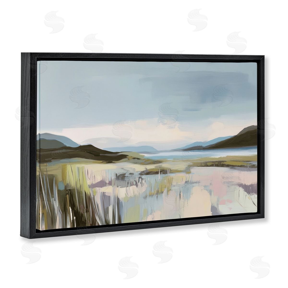 Elara Yasna Verdant Coast Landscape Canvas Wall Art Print