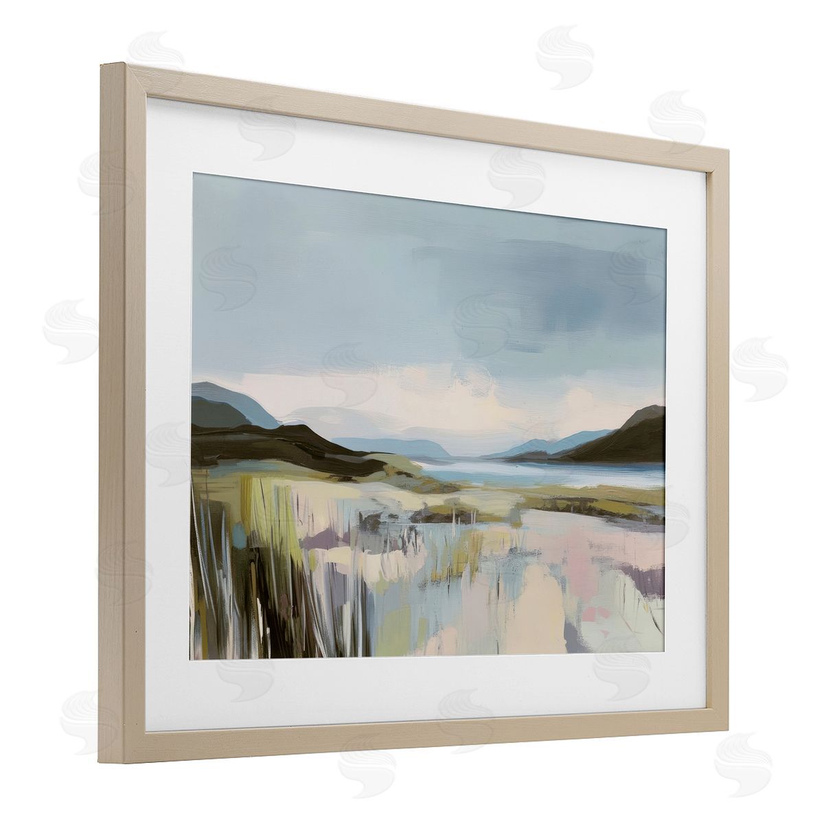 Elara Yasna Verdant Coast Landscape Canvas Wall Art Print