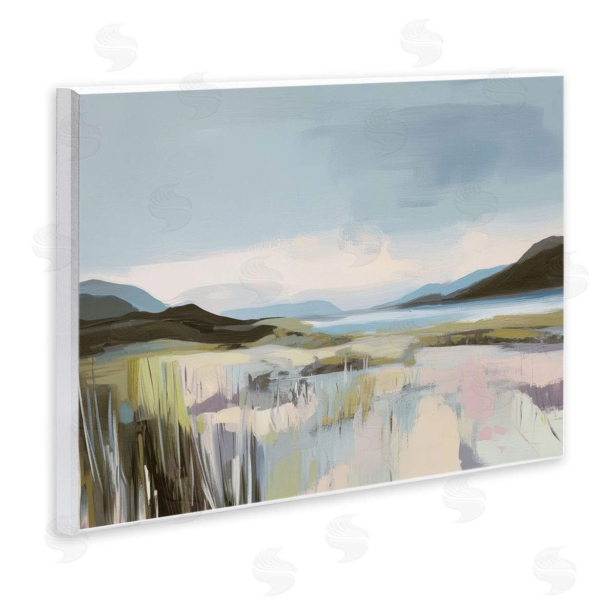 Elara Yasna Verdant Coast Landscape Canvas Wall Art Print