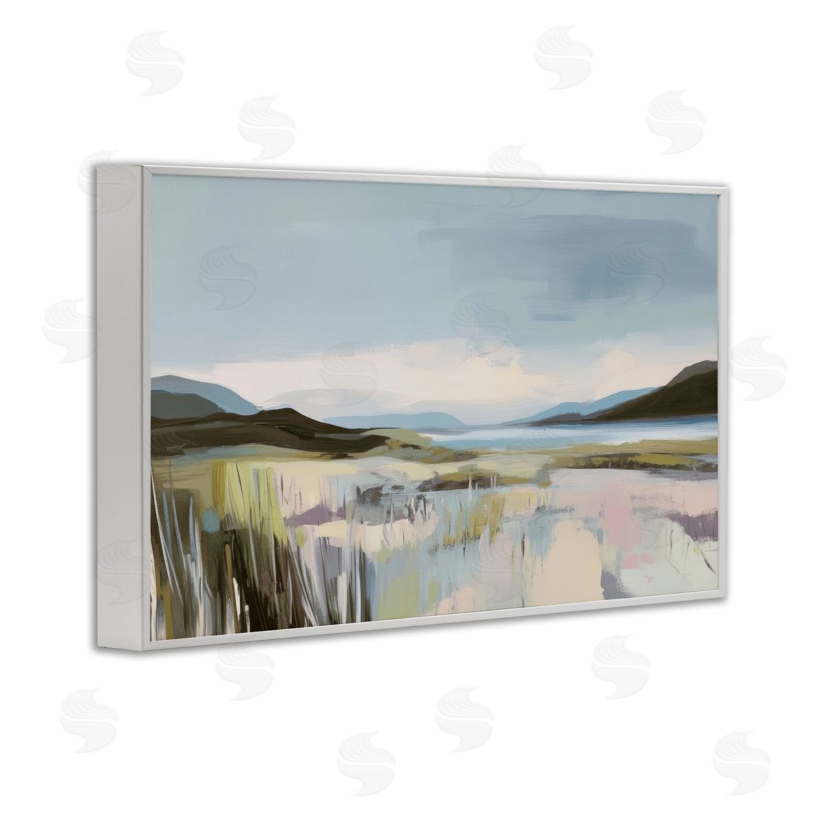 Elara Yasna Verdant Coast Landscape Canvas Wall Art Print