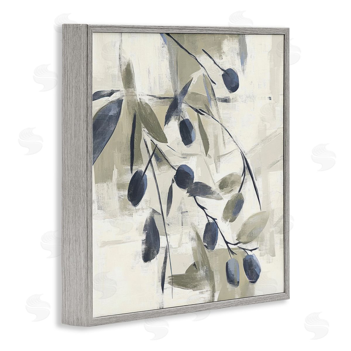 Mona Grace Mediterranean Green Botanicals Canvas Wall Art Print