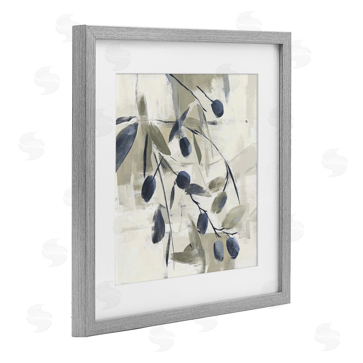 Mona Grace Mediterranean Green Botanicals Canvas Wall Art Print