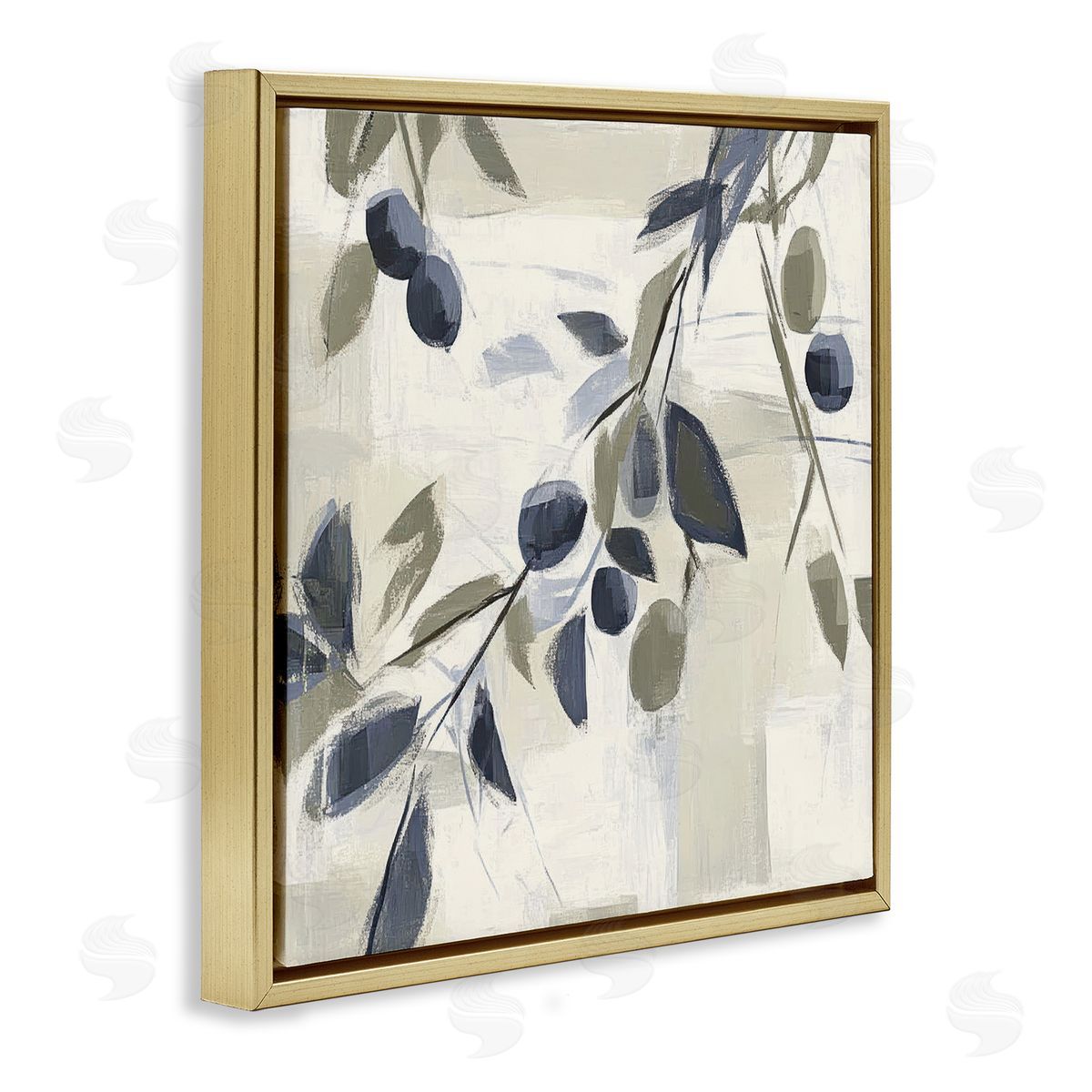 Mona Grace Soft Mediterranean Greenery Canvas Wall Art Print