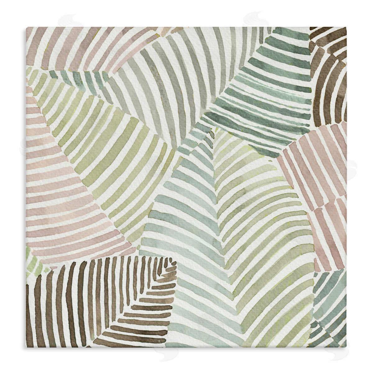 Errico & Slyp Striped Foliage Illusion Canvas Wall Art Print