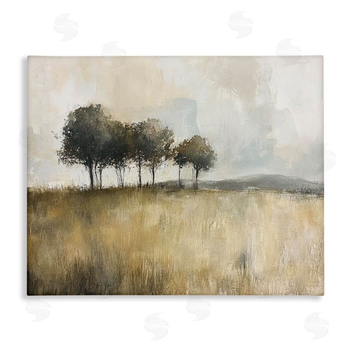 Mona Grace Earthy Woodland Trees Canvas Wall Art Print