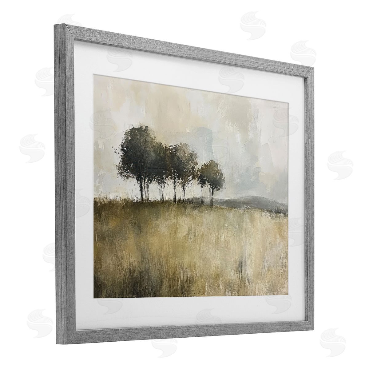 Mona Grace Earthy Woodland Trees Canvas Wall Art Print