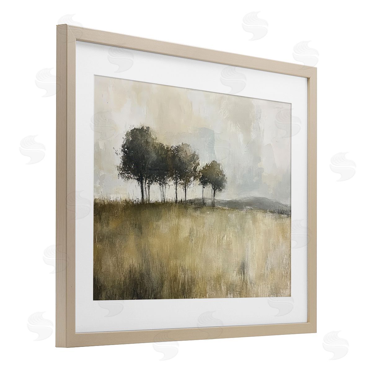 Mona Grace Earthy Woodland Trees Canvas Wall Art Print