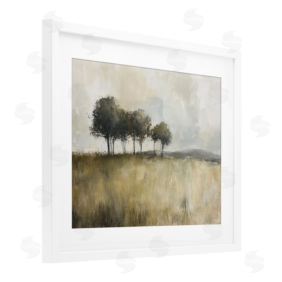 Mona Grace Earthy Woodland Trees Canvas Wall Art Print