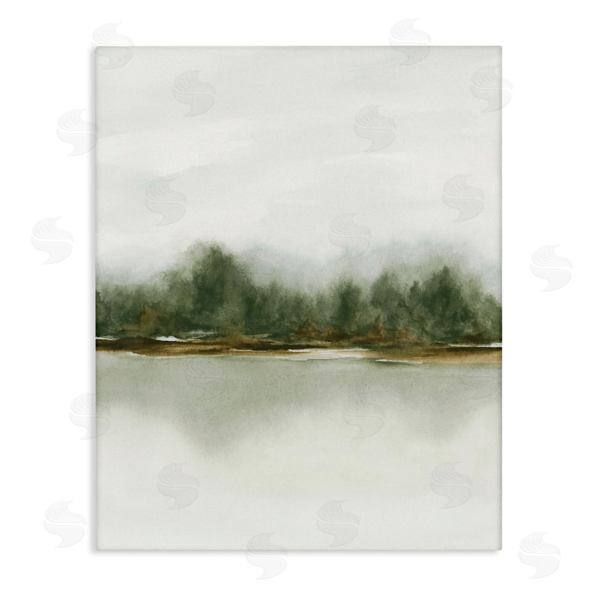 1x Embracing Green Abstract Canvas Wall Art Print