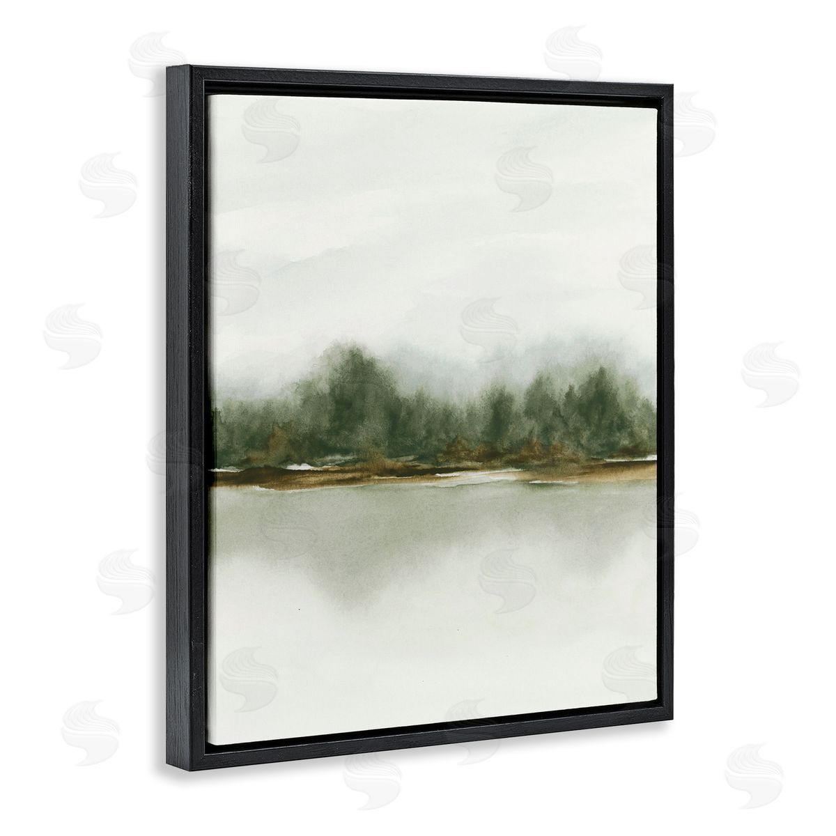 1x Embracing Green Abstract Canvas Wall Art Print
