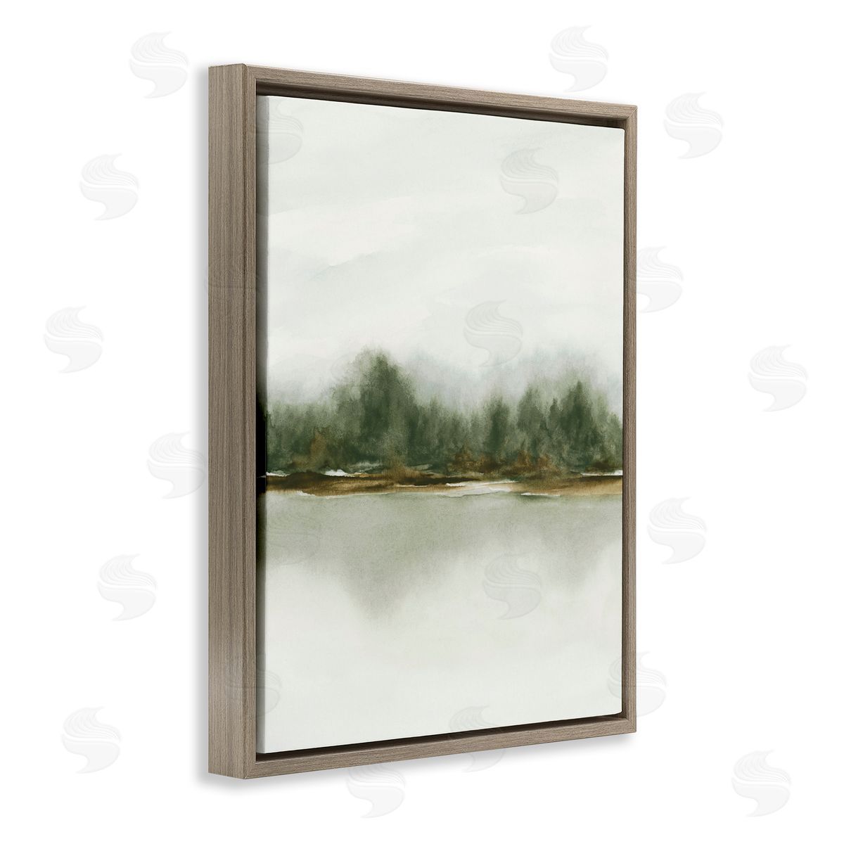 1x Embracing Green Abstract Canvas Wall Art Print