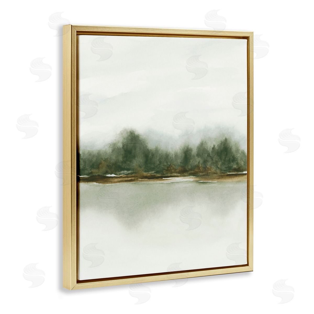 1x Embracing Green Abstract Canvas Wall Art Print