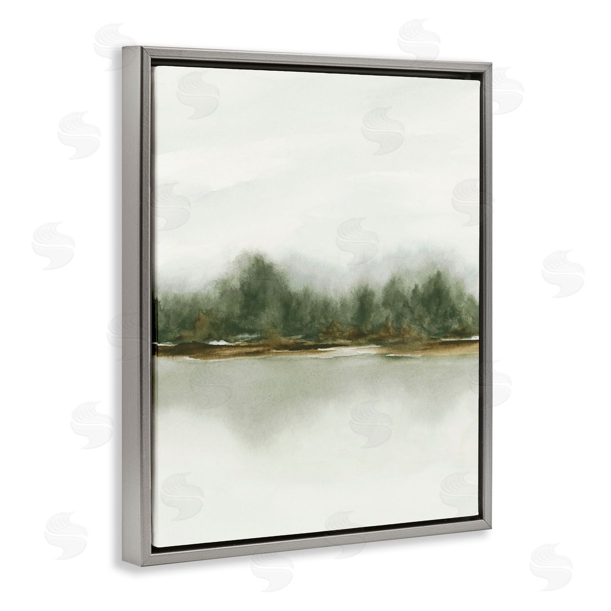 1x Embracing Green Abstract Canvas Wall Art Print