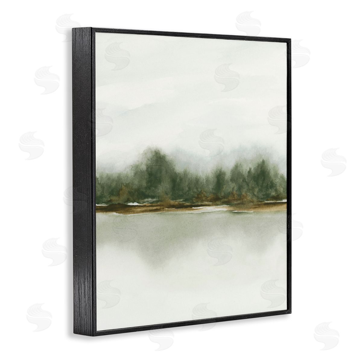1x Embracing Green Abstract Canvas Wall Art Print