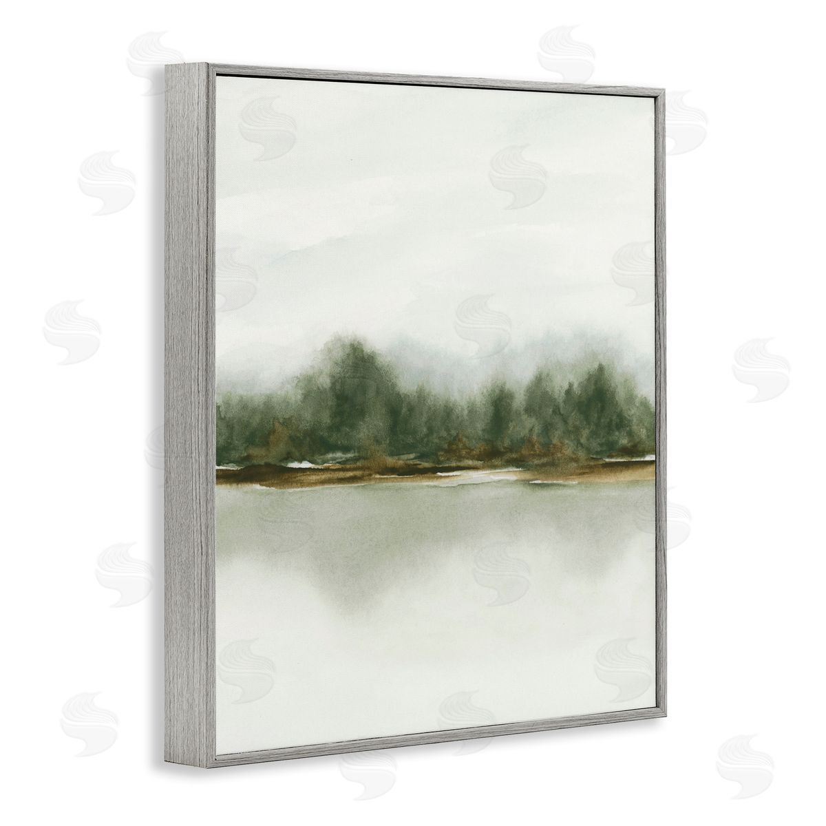 1x Embracing Green Abstract Canvas Wall Art Print